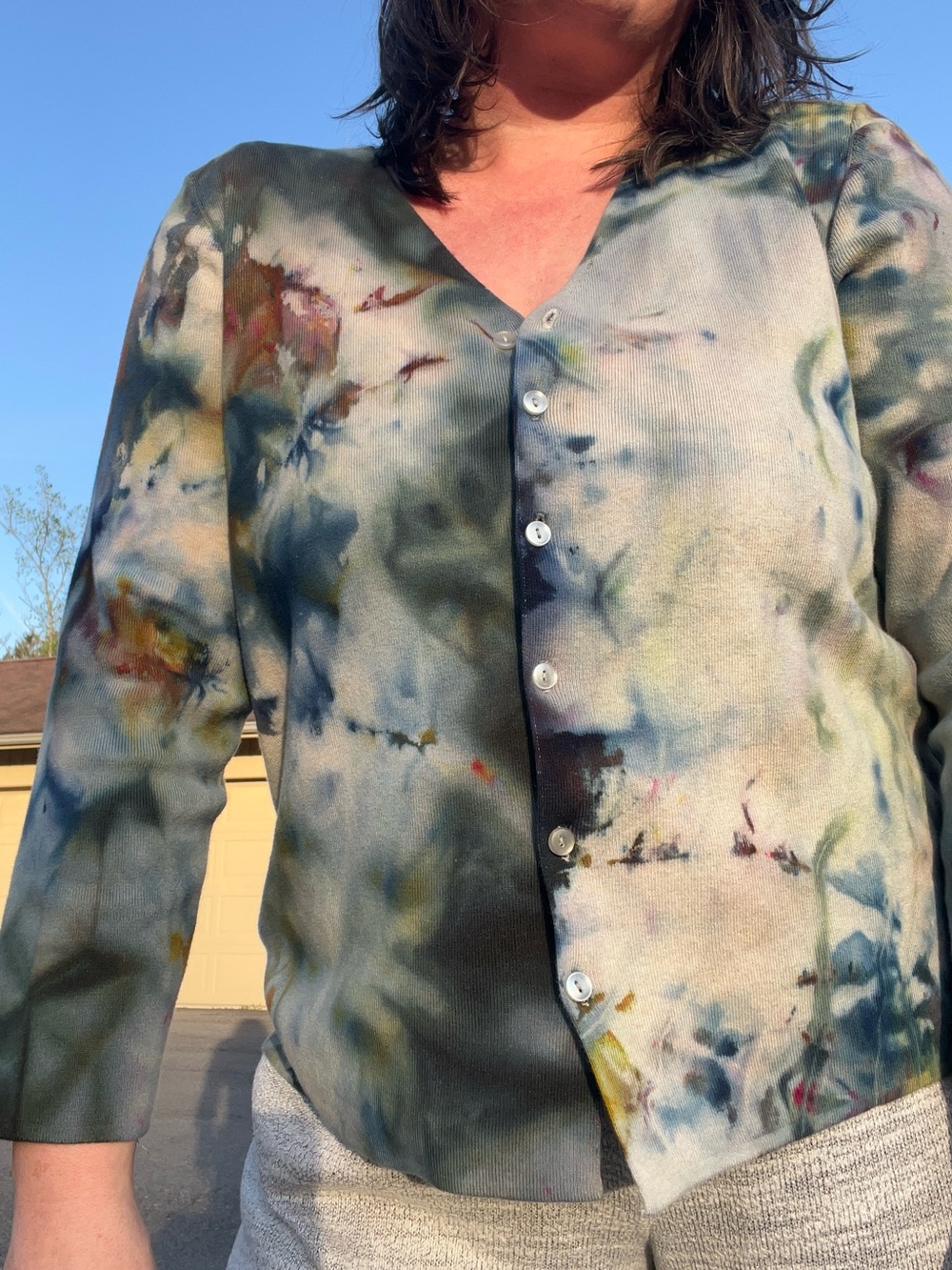 Dyed Upcycled 90’s Cardigan